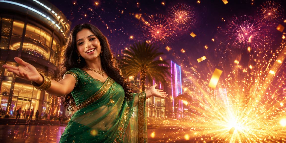 Festive casino scene celebrating Andar Bahar in India